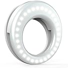 Ring Light for Camera [Rechargable Battery] Selfie LED Camera Light [36 LED] for iPhone iPad Sumsung Galaxy Photography Phones, White