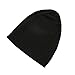 JOLLYCHIC Women's Loose Brief Rib Knit Dome Hat Beanie Black