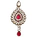 Rani pink kundan like work Indian Artisan necklace tradition jewelry set b160r