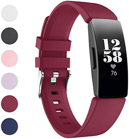 VICARA Compatible Fitbit Inspire/Inspire HR Strap,Adjustable Soft Sport Strap Replacement Bands for Fitbit Inspire/Inspire HR Smartwatch Fitness Tracker(Sangria)