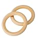 eBoot 20 Pack Wood Rings Wooden Rings for Craft, Ring Pendant and Connectors Jewelry Making (70 mm)