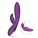 YETRUN G-Spot Rabbit Waterproof Rechargeable Dildo Vibrator Adult Sex Toys for Women - Dual Motor Clitoris Stimulator Personal Electric Wand Massagers Sex Things for Couples (Purple)