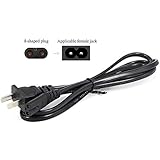 Replacement Power Cable Cord Compatible for Sony PS4 PS3 PS2, PSP, PSV and Xbox One S/X, Slim Game Console (5FT &amp; 2-Slot 18 AWG)