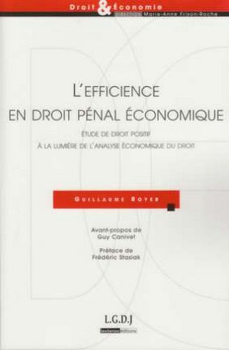 L' efficience en droit pénal économique