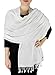 Elegant Soft Luxurious Pashmina Cashmere Wrap shawl stole From Peach Couture (Off White)