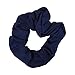 12 Pack Solid Hair Ties Scrunchies (Navy)