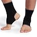NEOTech Care Ankle Support Sleeve (1 Unit) - Open Heel, Light, Elastic & Breathable Knitted Fabric - Medium Compression - For Men, Women, Kids - Right or Left Foot - Black Color (Size M)