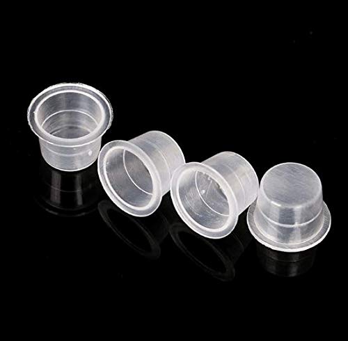 DNHCLL 200PCS #15 Large Disposable Plastic Tattoo Ink Caps Cups For Tattoo Ink Tattoo Supplies.