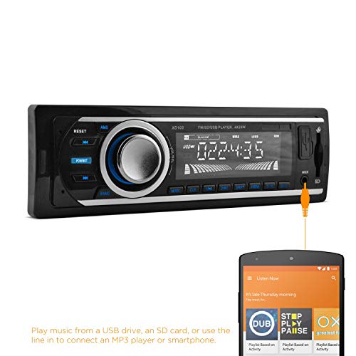 XO Vision FM and MP3 Car Stereo Receiver with Bluetooth, USB Port and SD Card Slot (Certified Refurbished)