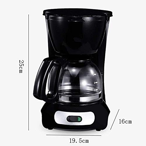 DSY Kaffeemaschine, Kaffee Auf Dem Go-Filter-Kaffeemaschine Schwarz Und Gebürsteter Edelstahl-Kaffeemaschine… – Bild 3