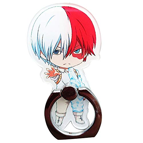 Raleighsee My Hero Academia Cartoon Q Version Acrylic Finger Ring Buckle Anime Peripheral Phone Bracket Anime Fans Gift( H04)