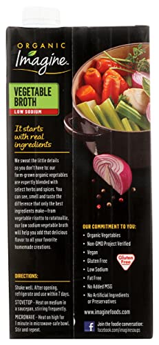 IMAGINE FOODS ORGANIC LOW SODIUM VEGETABLE BROTH ( 12X32 OZ) ( VALUE BULK MULTI-PACK)36