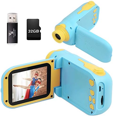 Youngsters Digicam, Video Digicam Camcorder for Youngsters Presents,1080P HD DV Digital Video Digicam, 2.4inch Screen12MP Youngsters Digicam for Kids Boys & Ladies with 32G SD Card, SD Card Reader