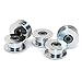 BIQU GT2 3mm Bore Aluminum Toothless Timing Belt Idler Pulley/Double Head for 3D Printer 6mm Width Timing Belt (Pack of 5pcs)