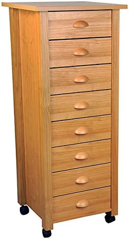 Venture Horizon 8 Drawer Mobile Cart Oak