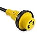 LeisureCords Trailer dogbone Adapter 15 amp Male to 30 amp Female Locking Connector with LED Power Indicator