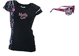 Muddy Girl Barbwire Camo Western Shirt and Rhinestone Sunglasses Black Purple