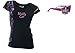 Muddy Girl Barbwire Camo Western Shirt and Rhinestone Sunglasses Black Purple