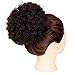 AISI QUEENS Synthetic Afro Puff Drawstring Bun Ponytail Short Kinky Curly Hair Bun Extension Hairpieces Updo Hair Extensions with Two Clips(6inch,4#)