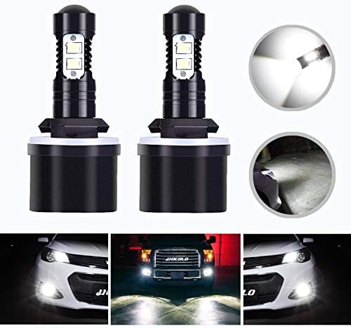 HOCOLO Extremely Bright Max 50W High Power 880 LED Fog Light Bulbs for DRL or Fog Lights, Xenon White (880-50W, Lighting White)