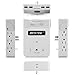 BESTEK 6-Outlet Wall Mount Surge Protector with 5.2A 4 USB Charging Station and Phone Charging Dock
