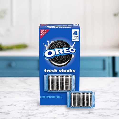 OREO FRESH STACKS CHOCOLATE SANDWICH COOKIES, BULK TRAVEL SNACKS, 6 BOXES (24 MULTI SNACK PACKS)