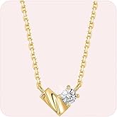 PearlLives Heart Pendant Necklace For Women 18K Gold Plated Cubic Zirconia Necklaces Gold Chains Dainty Chokers