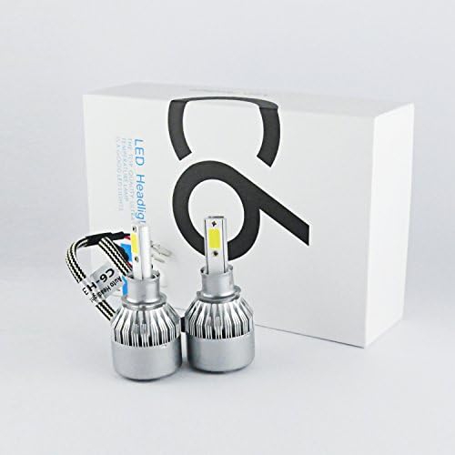 H3 Led Bulb 38W Led Conversion Kit 3800LM 6000K Led Headlight Bulb Extremely Bright Single Beam C6 Led Light Bulbs Motorcycle Headlight Bulbs Replace for Halogen,HID Bulbs,2pcs