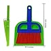 Mini Whisk Broom and Dustpan set. Great for Cleaning Compact Spaces - Desks, Cars, Campers & Tents, Offices, Bathrooms, Kitchen Counters, Drawers, Cabinets, and More! Compact Storage, Fun Colors