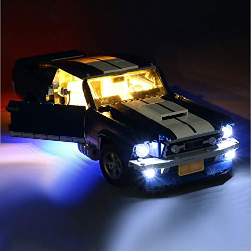 Daniko LED lighting set suitable for Lego Ford Mustang model 10265 (model not included)