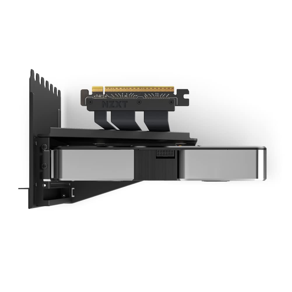 NZXT Vertical GPU Mounting Kit - AB-RH175-B1-175 mm PCIe 4.0x16 Riser-Kabel – GPU-Halterung – Robuste Stahlhalterung – Nur kompatibel mit Gehäusen der H5-, H7- und H9-Serie - Schwarz 4
