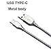Type-C USB Cable,3.3FT Metal Braided 3.1A Output Fast Charger Data Cable for Samsung Galaxy S8+(Grey), Chromebook ( Gray ), LG G6 V20 G5,Google Pixel, Nexus 6P 5X, Huawei P9, HTC 10