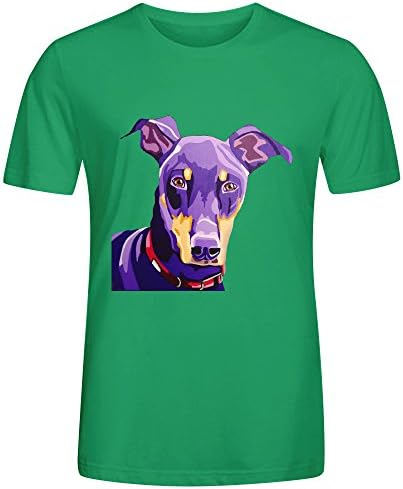 Boozer The Doberman Pinscher Pet Portrait Mens T Shirts Green Slim Fit Apparel
