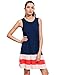 ROMWE Women's Casual T-Shirt Sleeveless Swing Dress Tunic Tank Top Dresses Navy L