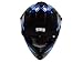 TMS Youth Kids Black/Blue Punk Dirt Bike ATV Motocross Off-Road Helmet DOT (Large)