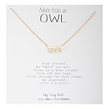 My Very Best Wise Owl Eye Necklace (Gold Plated Brass)