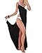 MorySong Women's Spaghetti Strap Backless Beach Dress Bikini Cover Up Wrap Long M Black