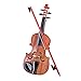 Yamix Wooden Toy Violin for Kids Mini Music Violin Wonderful Musical Instrument Toy for Kids with Bow - Dark Brown