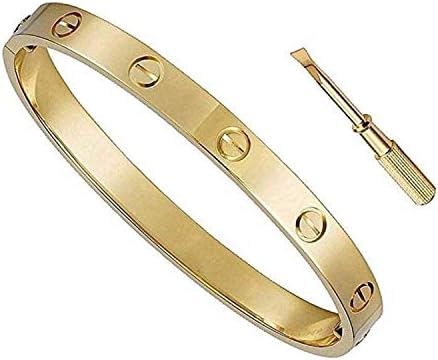 MLYSA Love Bracelet, Screw Bracelet, 18k Titanium Steel Bracelet, Buckle Bangle Bracelet with Screwdriver