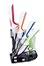 Premium Ceramic Knife Set by Clever Chef | 4 Piece Chef Knife and Vegetable Peeler Set | Adjustable Holder Stand | Convenient Countertop Design | Space Saving Convenience | 100% Satisfaction Guarantee
