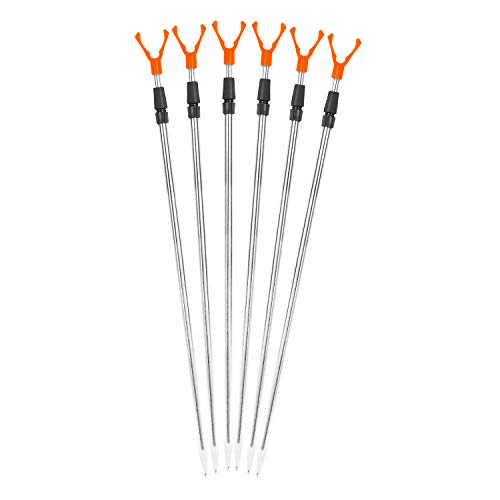 Arapaima Fishing Equipment® Edelstahl Rutenhalter 'stealhold' | Teleskop Rutenständer Set | 115 cm Rutenauflage