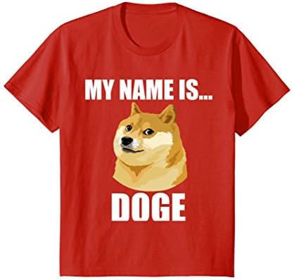 Kids My Name Is Doge Shirt 10 Red