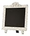 Rustic White Wood Framed - Free Standing Chalkboard (H:9.25 in. x W:12 in.) - Blackboard Sign - Wedding Chalk Board (Distressed White)