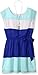 Amy Byer Girls' Big Short Sleeve Colorblock Dress with Self Belt
