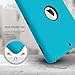 Hocase Compatible with iPad 5th/6th Generation Case, High-Impact Shock Absorbent Dual Layer Silicone+Hard PC Bumper Protective Case - Sky Blue/Black