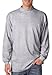 UltraClub Men's Egyptian Interlock Mock Turtleneck T Shirt, XL, Heather Grey