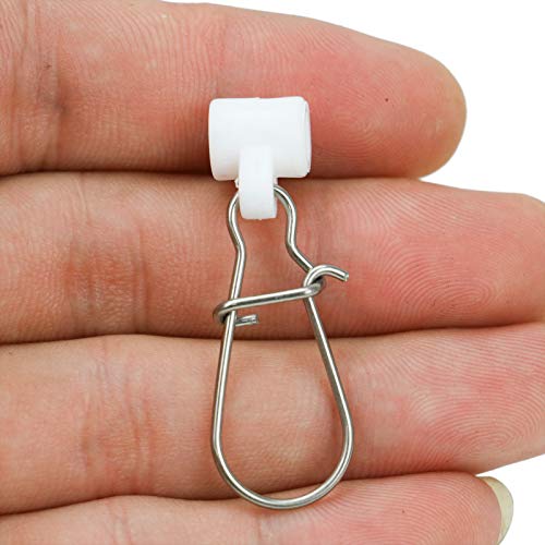 Timoo 50 PCS Sinker Slides for Braided Line, Fishing Sinkers with Stainless Steel Duo Lock Snaps Kit