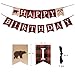 MaxFor Lumberjack First Birthday Party Supplies Decorations,Buffalo Plaid Camping Wild Bear 1st Birthday Party High Chair Banner,Baby Boy Photo Photo Booth Props