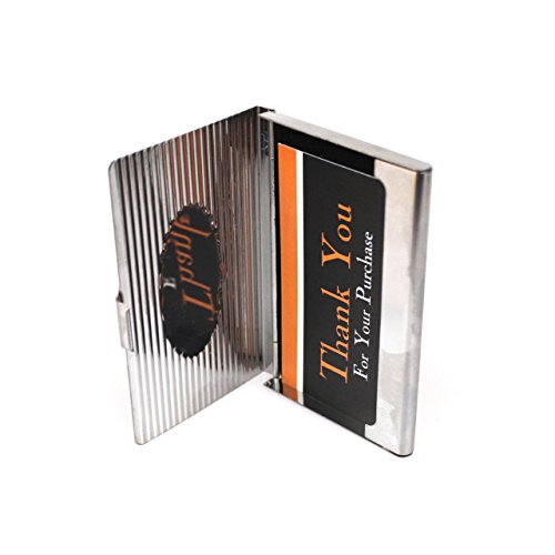 Business Card Holder - Case Stainless Steel Metal Name Card Holder Wallet Case/Organizer Men and Women, Ultra Slim and Thin