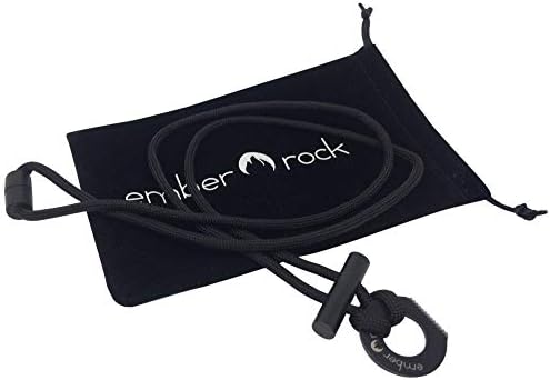 Ember Rock Fire Starter Necklace Firesteel - 550 Paracord Flint and Steel Survival Necklace - Magnesium Ferro Rod Toggle and Scraper